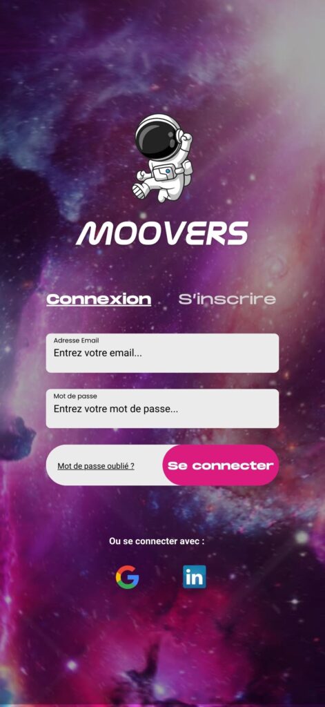 Moovers : une communauté entrepreneuriale et une application pour tout centraliser 5 sign in V1 3