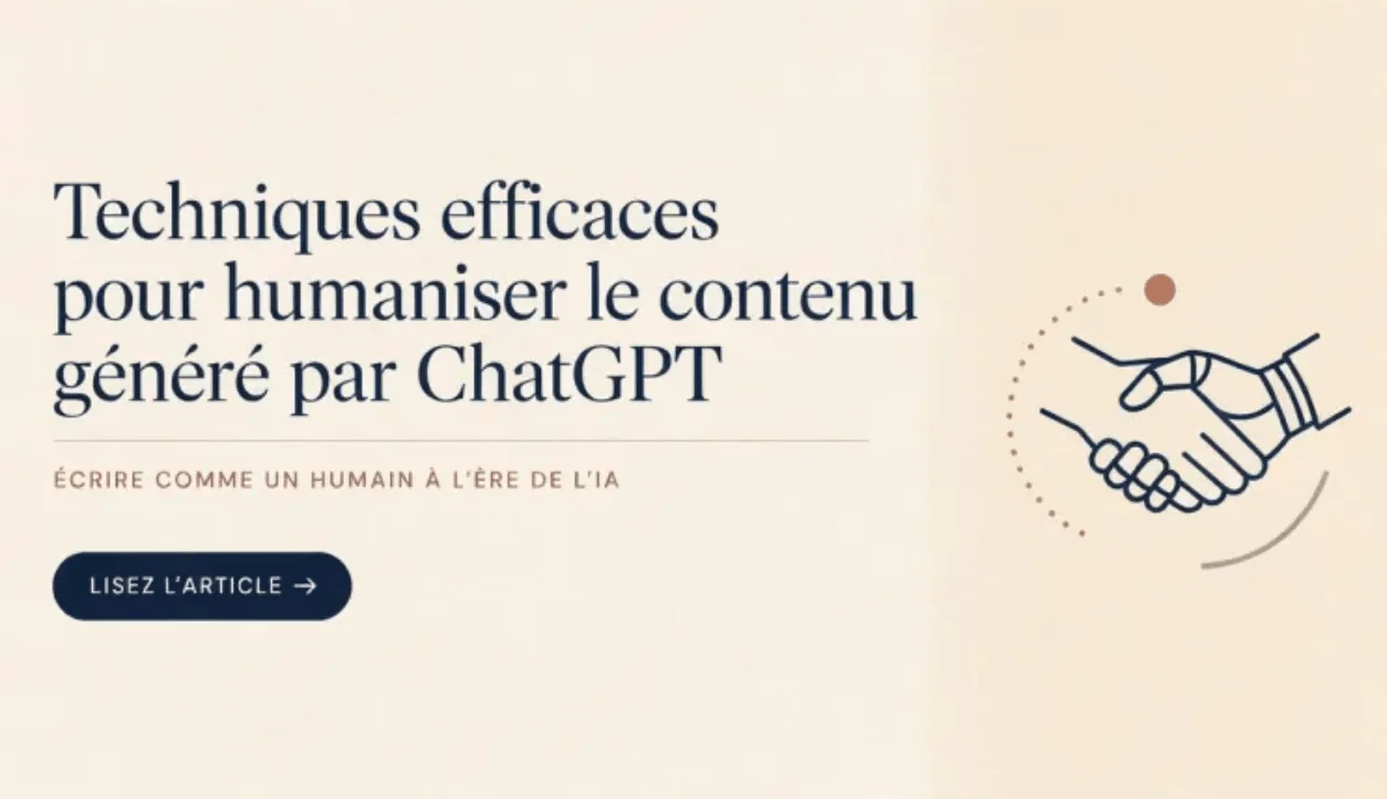 IA et métiers manuels : pourquoi l'humain reprend de la valeur 2 Techniques efficaces pour humaniser le contenu généré par ChatGPT